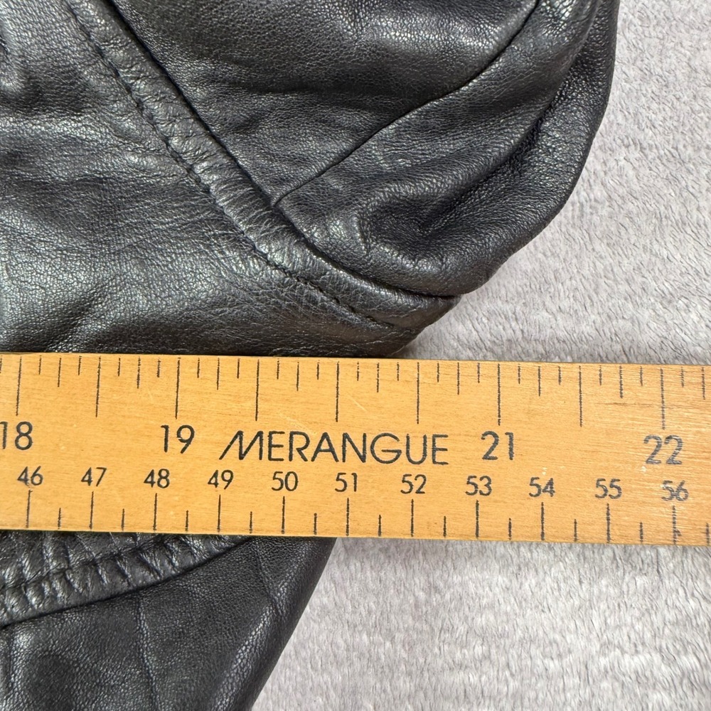 Harley Davidson Jacket Mens Medium Black Studded Vintage 80s Leather Bomber - Picture 14 of 14